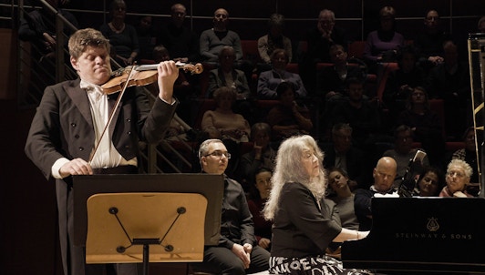 Martha Argerich and Guy Braunstein perform Schumann, Prokofiev, and Franck