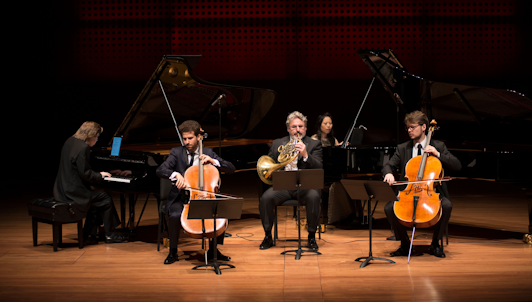 Alexander Sitkovetsky, Yura Lee, Gary Hoffman, and Wu Qian play a chamber masterpiece by Strauss