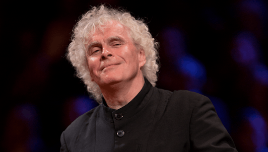 Sir Simon Rattle conducts Dvořák, Hindemith, Khachaturian, and Brahms